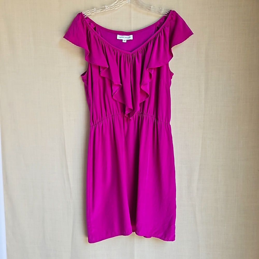 Amanda Uprichard Pink Ruched Sundress